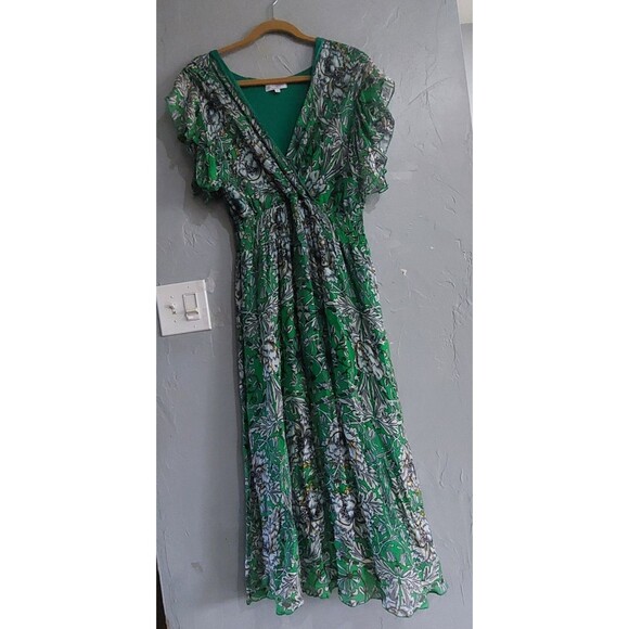 Le Ragarre Dress Women's L,made In Italy, Floral, Viscose, Silk Material,... - Picture 11 of 11